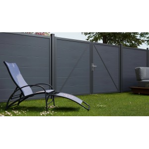 GroJa Tor BasicLine Nova 2-flügelig 300 cm x 180 cm Anthrazit DIN R