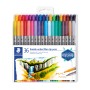 Staedtler Fasermaler Set mit 36 Stiften in verschiedenen Farben für kreative Projekte.
