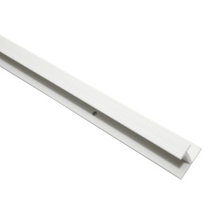 Weiße Gardinia T-Schiene aus Kunststoff, 250 cm lang, für Gardinen und Vorhänge.