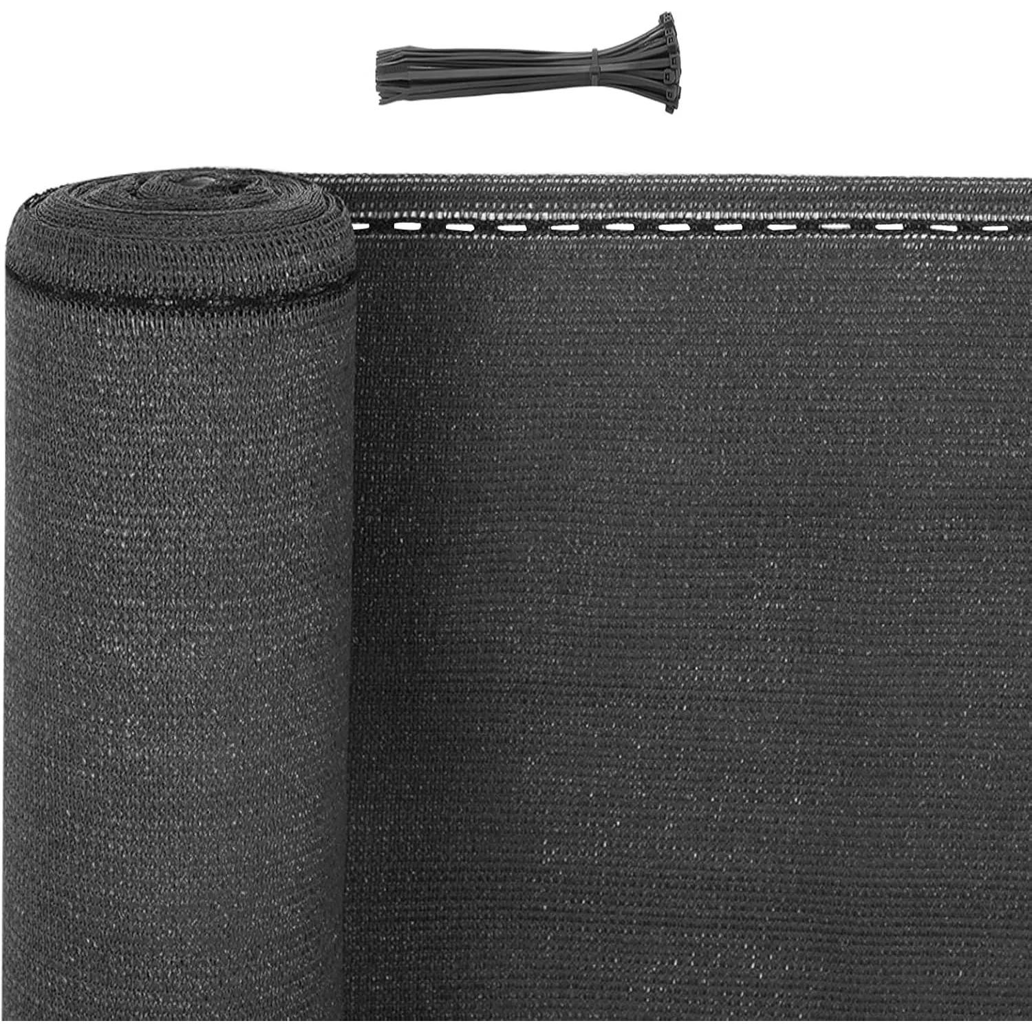 WOLTU Zaunblende Tennisblende aus HDPE 180 g/m² Anthrazit 1,8 x 10 m