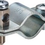 Erdungsschelle, verzinkt, silberfarben, 15-18 mm (3/8), für Elektroinstallationen.