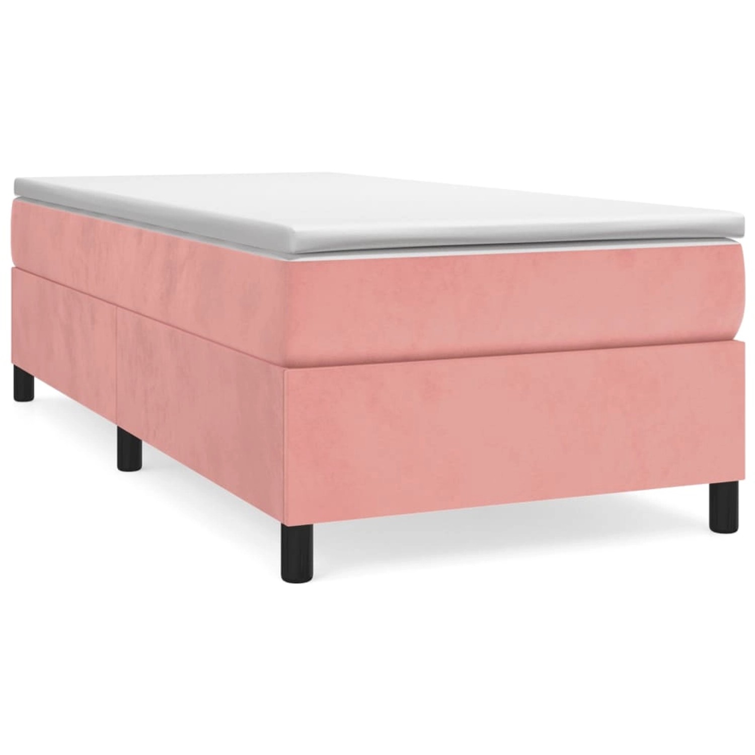 vidaXL Boxspringbett mit Matratze Rosa 80x200 cm Samt 3144650 günstig online kaufen