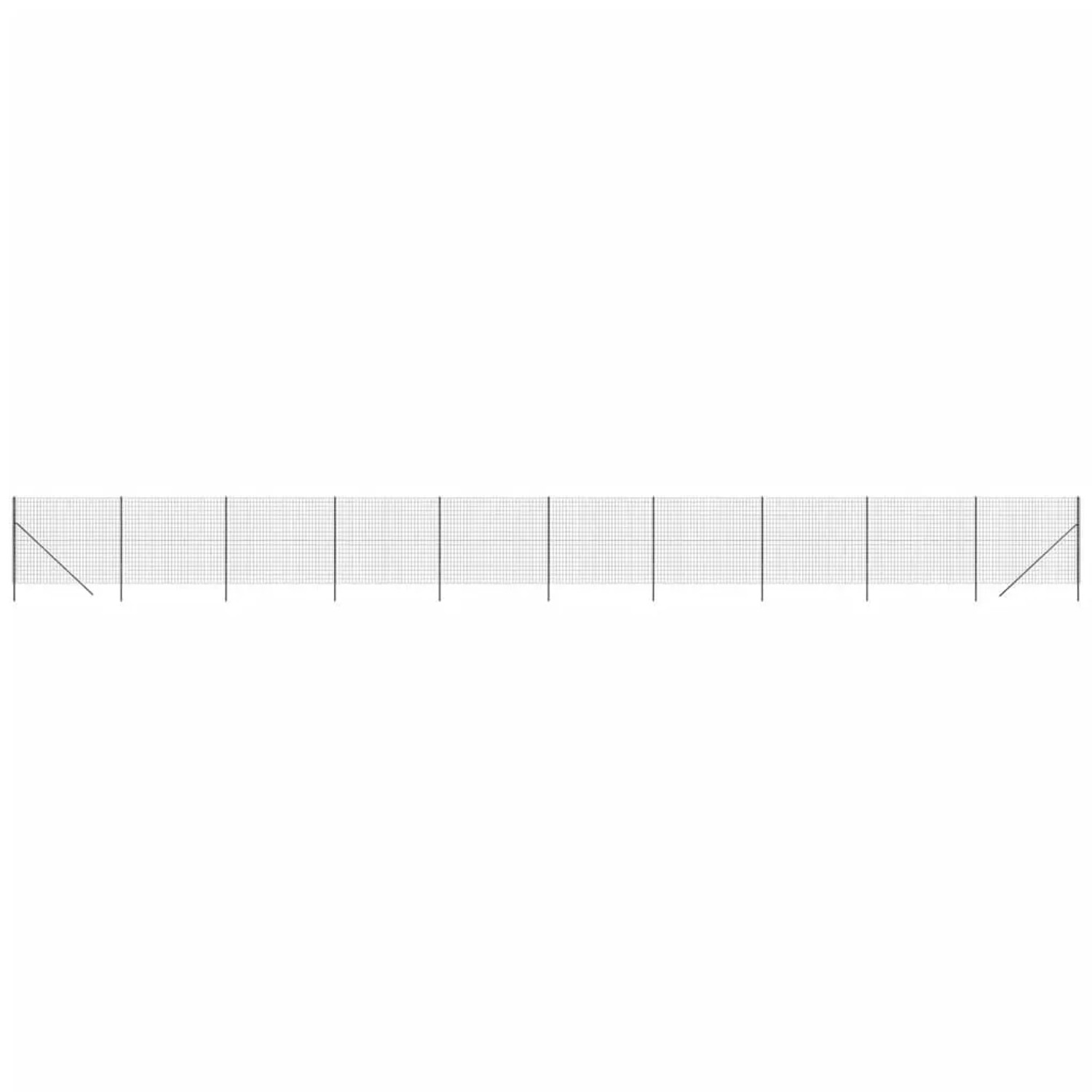 vidaXL Maschendrahtzaun Anthrazit 1,4x25 m Verzinkter Stahl 154219 günstig online kaufen