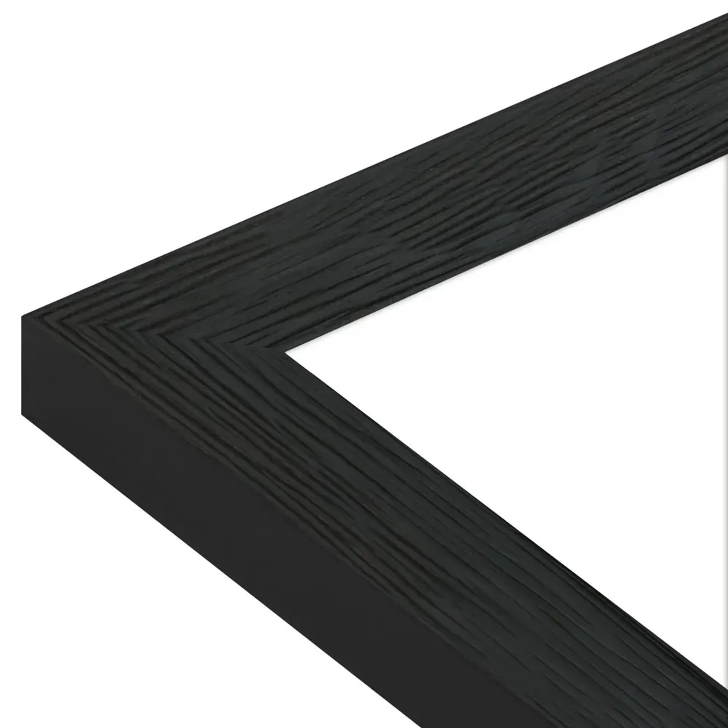 Detailansicht: Schwarzer WANDStyle Bilderrahmen aus Holz, 29,7x42 cm, modern.