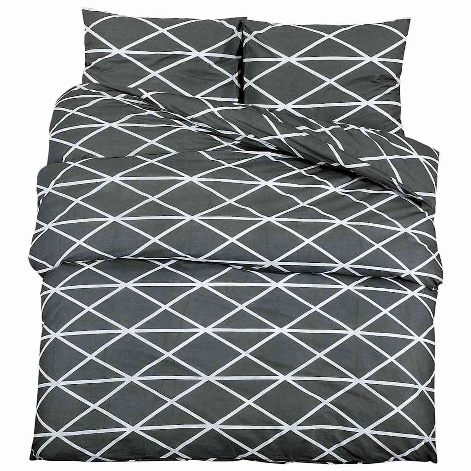 vidaXL Bettwäsche-Set Grau 140x200 cm Baumwolle 136046 günstig online kaufen