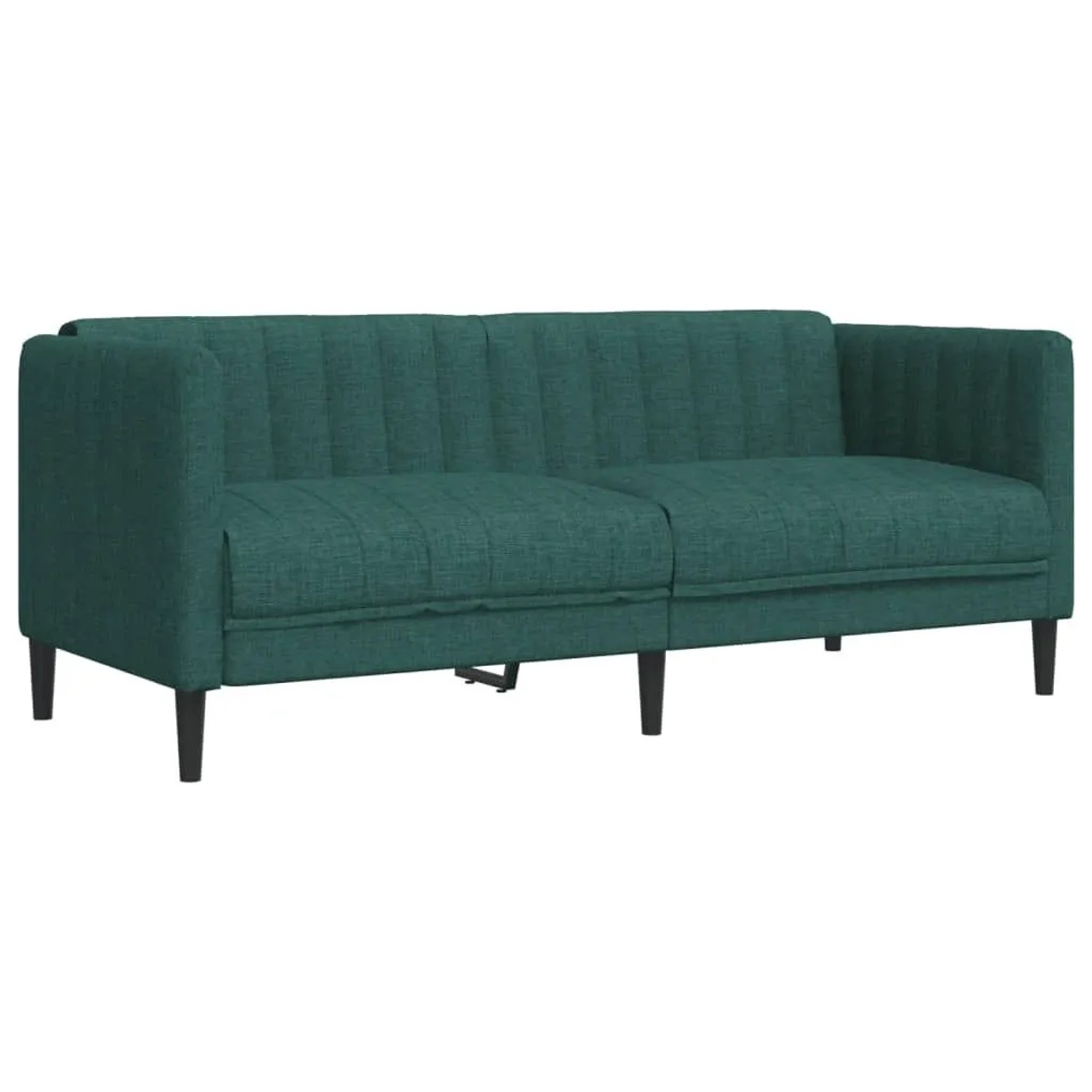 vidaXL Sofa 2-Sitzer Dunkelgrün Stoff 372608
