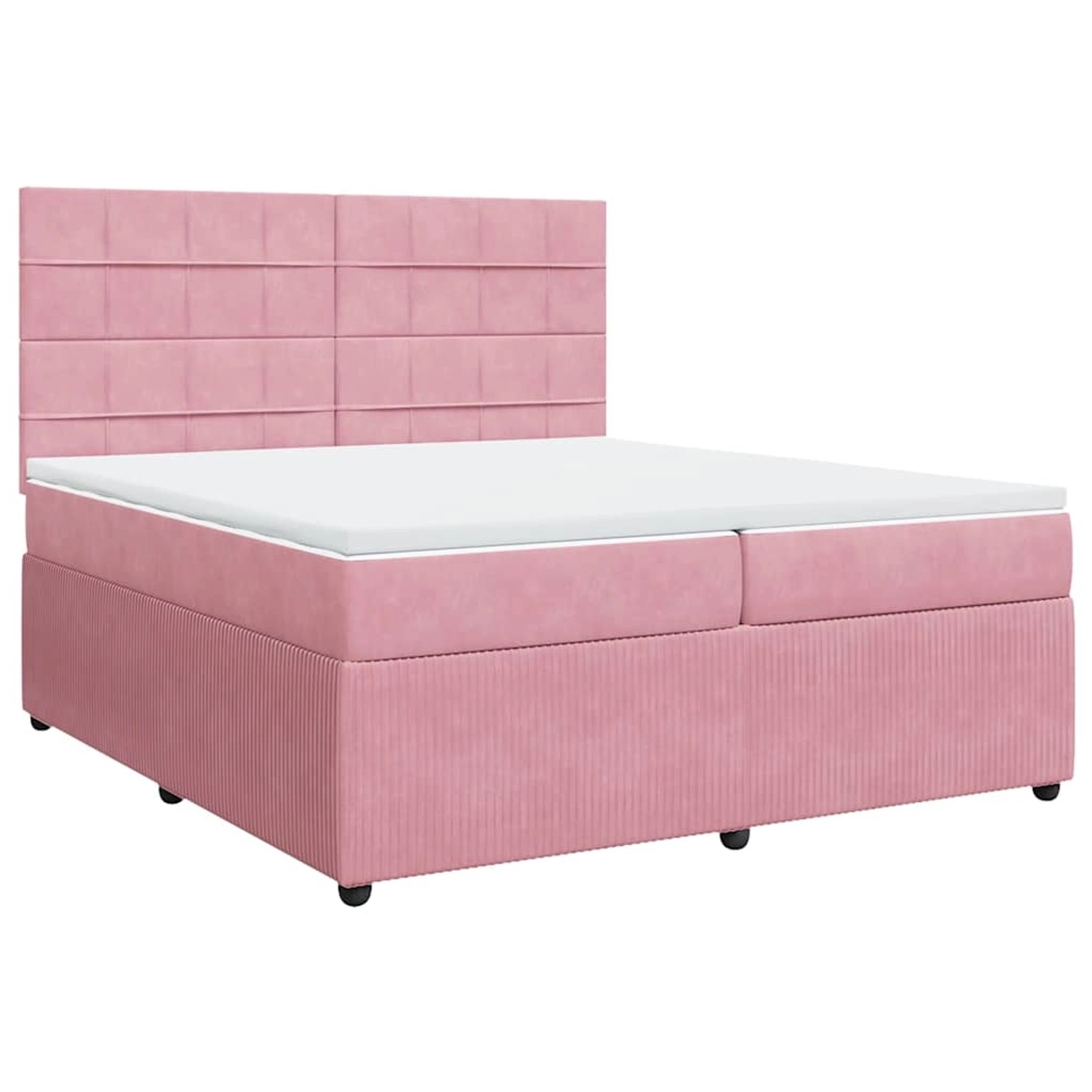 vidaXL Boxspringbett mit Matratze Rosa 200x200 cm Samt 3292435 günstig online kaufen