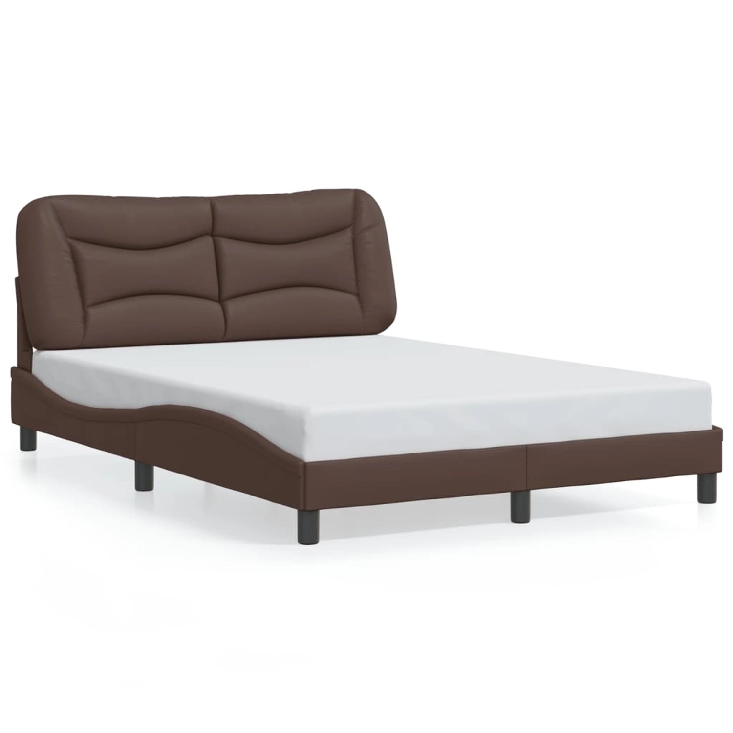 vidaXL Bettgestell ohne Matratze Hvar Braun 140x200 cm Kunstleder 3208004 günstig online kaufen