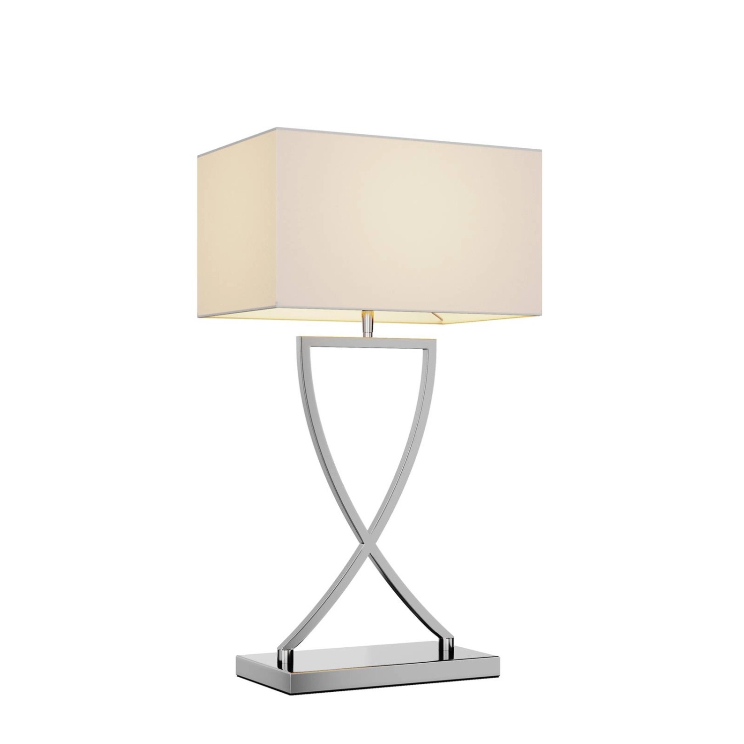 Lucande Tischlampe Evaine 9624549 Modern in Weiß aus Metall 1-flammig E27 Wohnzimmerleuchte