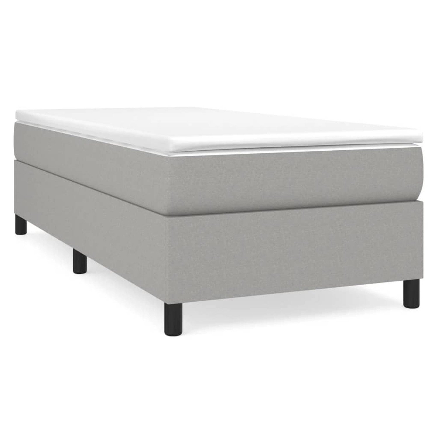Thumbnail - vidaXL Boxspringbett Hellgrau 90x190 cm Stoff1377577