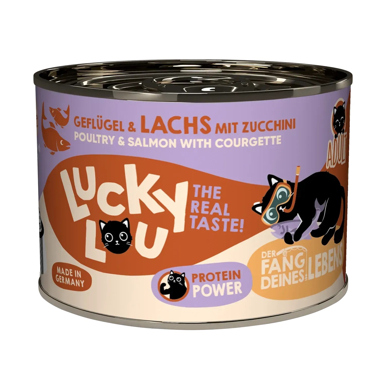 Lucky Lou Katzen-Nassfutter Lifestage Adult Geflügel & Lachs 200 g