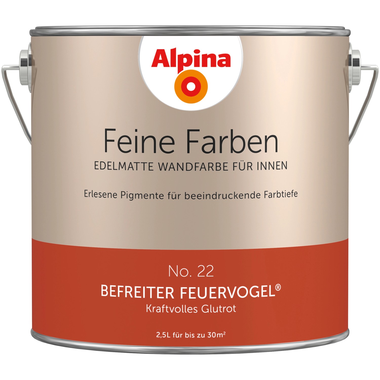 Alpina Feine Farben No. 22 Befreiter Feuervogel® Rot edelmatt 2,5 l