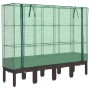 Furnicato Hochbeet Gewächshausaufsatz Braun 160 X 40 X 140 Cm