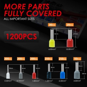 CCLIFE Aderendhülsen Set, 1200-teilig. Crimpzange und Aderendhülsen in verschiedenen Größen.