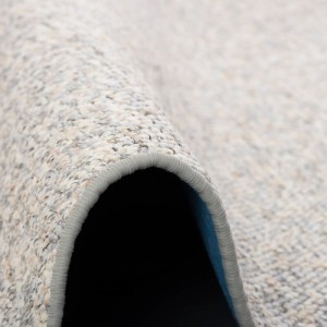 Detailaufnahme: Snapstyle Kurzflorteppich Juna, meliert grau, Woll-Optik, 160x160cm.
