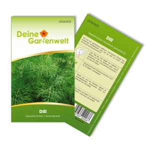 Samentüte Deiner Gartenwelt Dill Gewöhnlicher, Anethum graveolens, für ca. 150 Pflanzen.