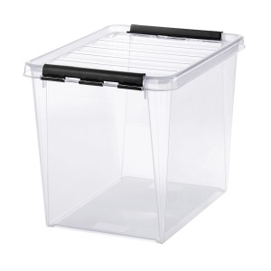 Transparente SmartStore Aufbewahrungsbox Classic mit Deckel, 25 Liter.