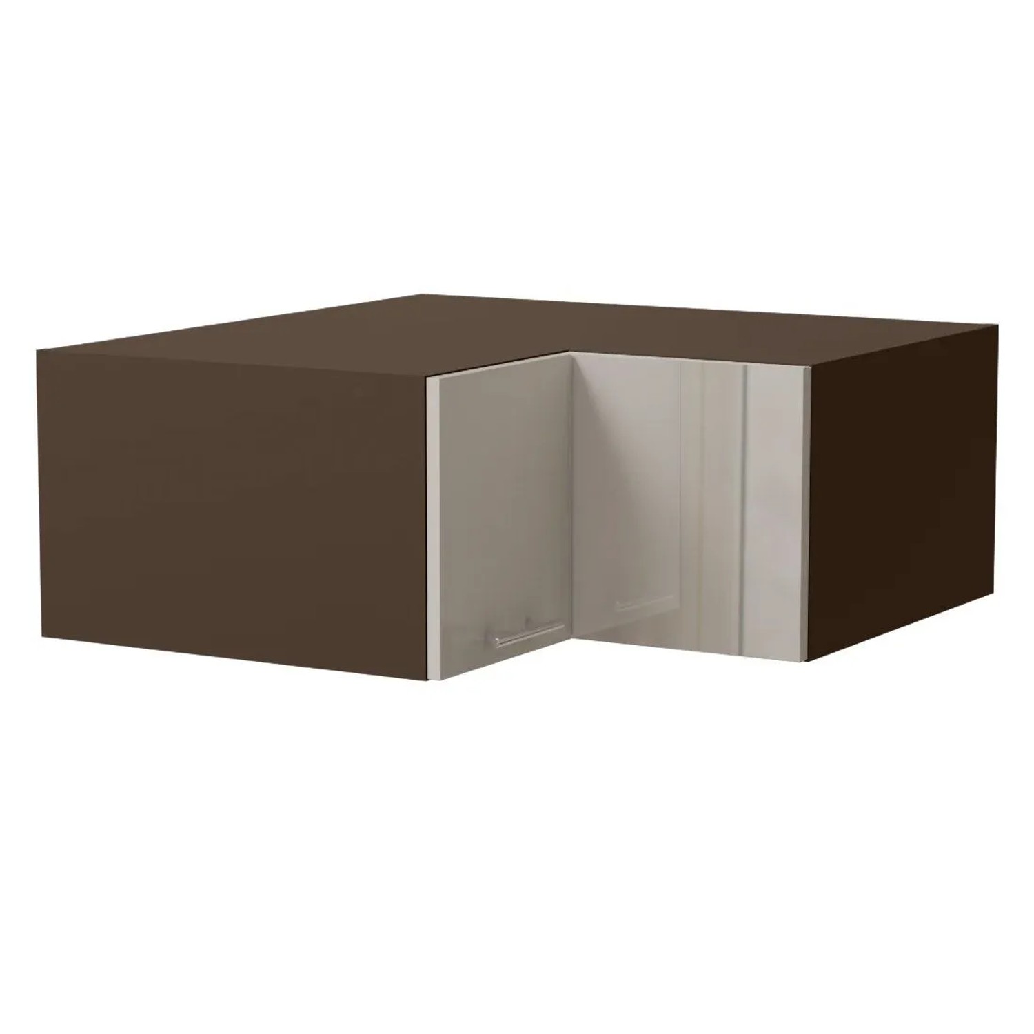 Feldmann-Wohnen Eckaufsatzschrank Brerra W14/90/36 Lava / RAL 9001 creme Hochglanz 90 / 90 / 36cm