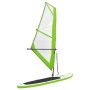vidaXL Aufblasbares SUP-Board mit Segel Set Grün und Weiß 92735_2