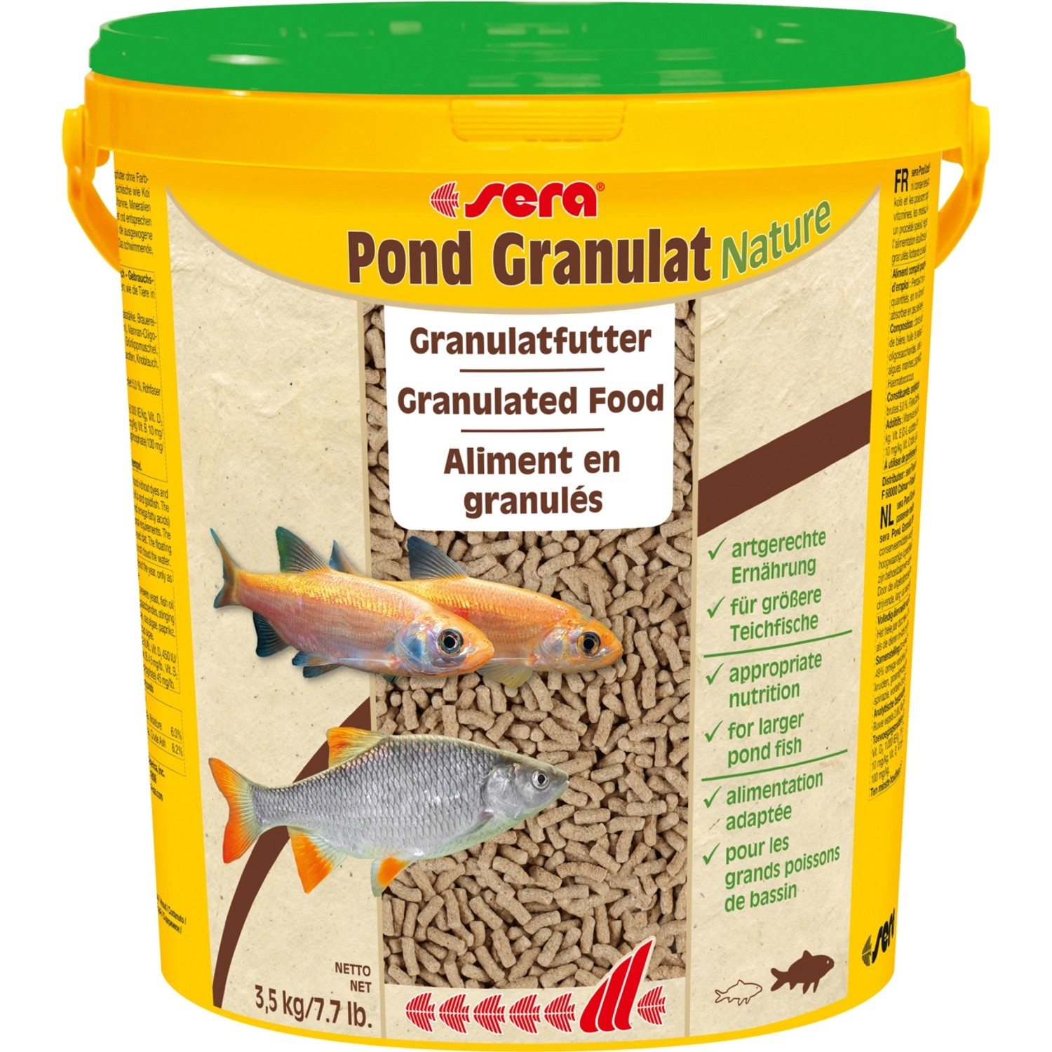 Sera TeichFischfutter Pond Granulat Nature 21 l kaufen bei OBI