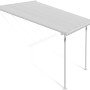 Weiße Palram Canopia Terrassenüberdachung Feria 3x3.05 mit Polycarbonat-Dachplatten und Aluminiumrahmen.