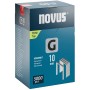 Novus Flachdrahtklammern G 11, 10 mm, 5000 Stück, verzinkt, für Tacker.
