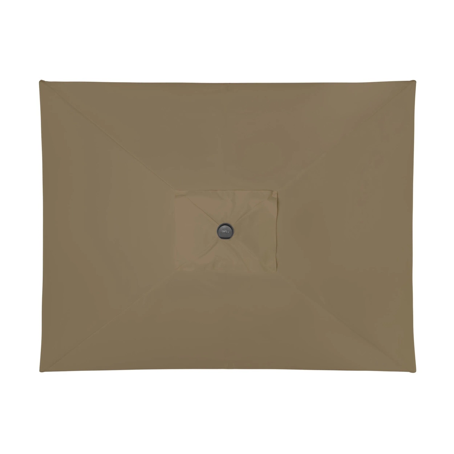 Draufsicht des rechteckigen, greigen Derby Marktschirms Basic Lift 200x250 cm mit Knickfunktion.