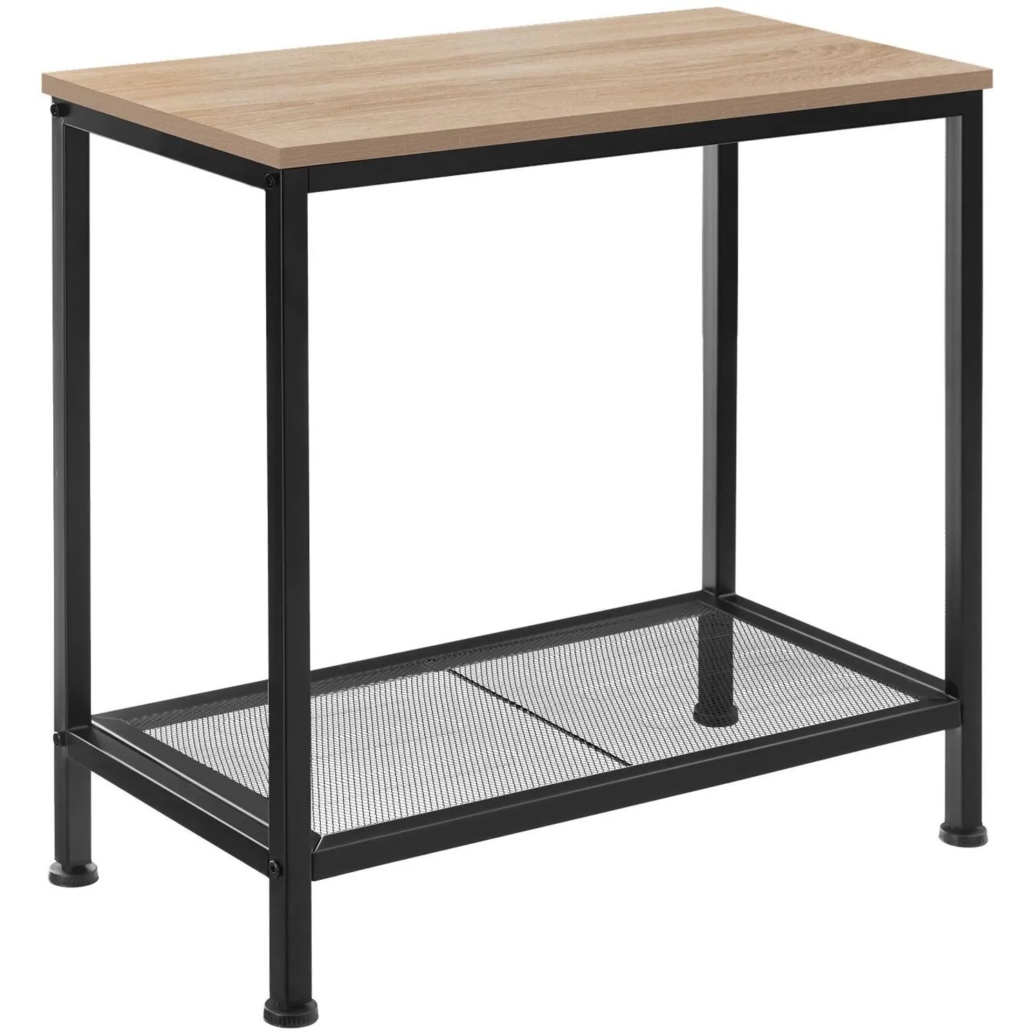 Tectake Beistelltisch Filton Industrial Style Holz und Stahl  60 x 30 50 x 60 50 cm Industrial Holz Hell  Eiche Sonoma