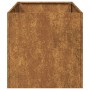 Rechteckiger Pflanzkübel aus wetterfestem Stahl in Rostoptik, 40x80x40 cm, ideal für Garten und Terrasse.