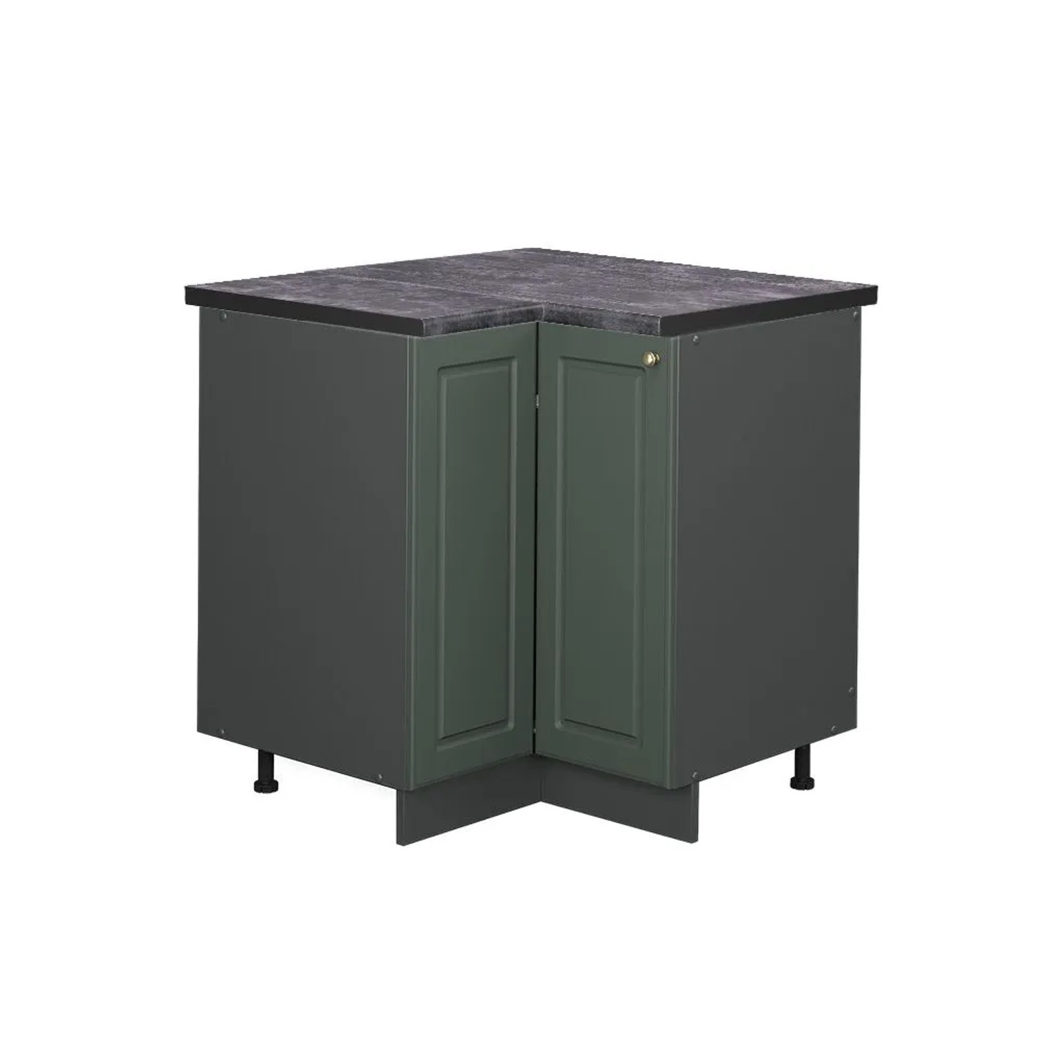 Vicco Eckunterschrank Fame-Line Grün-Gold Landhaus Anthrazit 81 cm AP Anthrazit