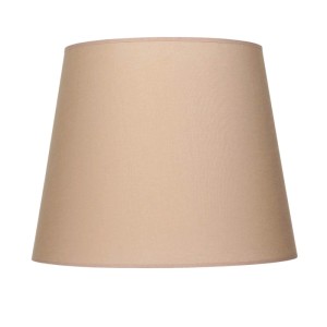 Konischer Lampenschirm aus Stoff in Cappuccino für Stehleuchten, Ø 38 cm. Geeignet für E27 Fassungen.