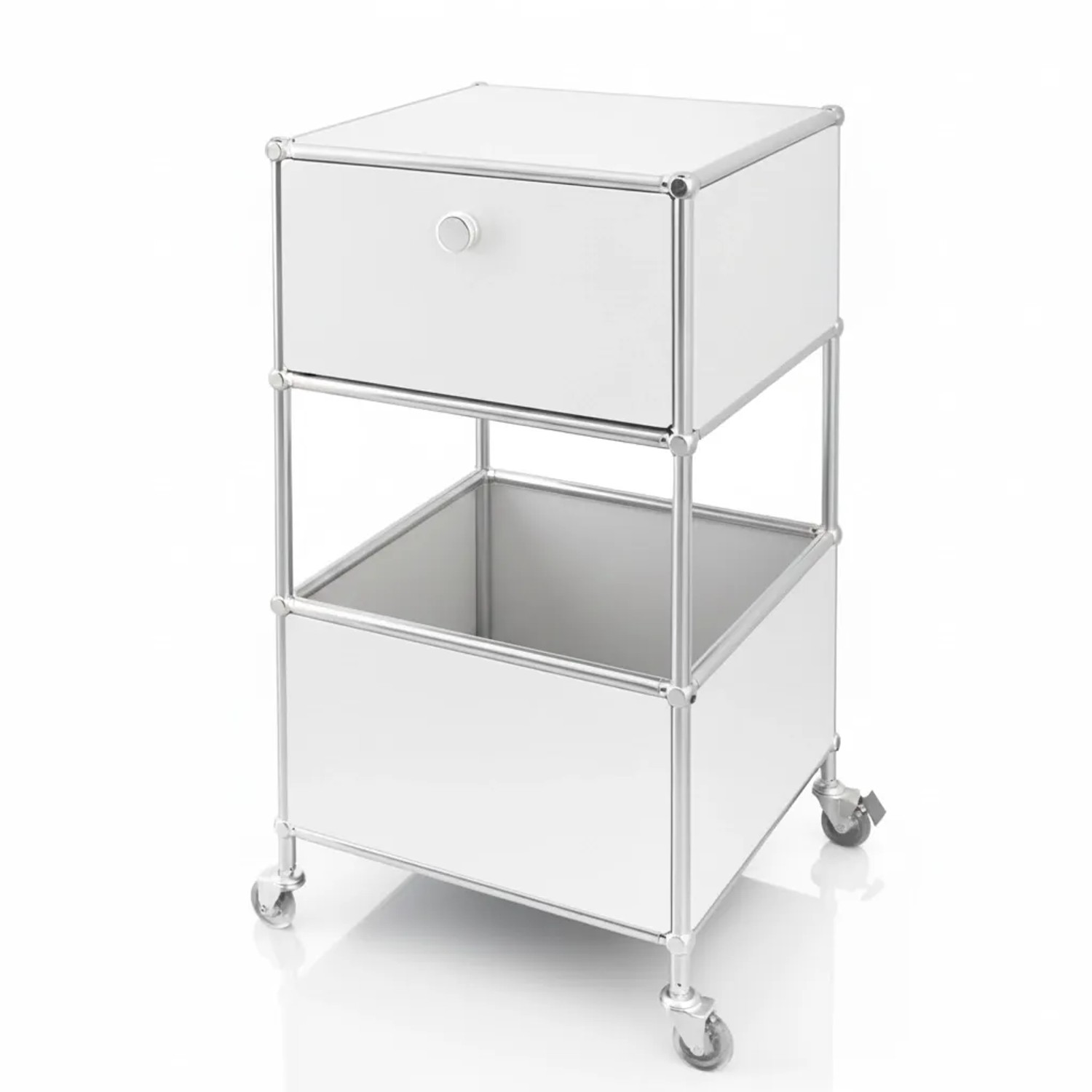 Floordirekt Metallregal Concept Epure MK-145 Mit Rollen 40 x 40 x 75 cm Weiß