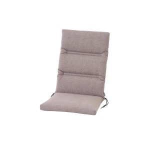 Siena Garden Sesselauflage Comfort, 110x48x7 cm, Taupe, mit Bindebändern für sicheren Halt.