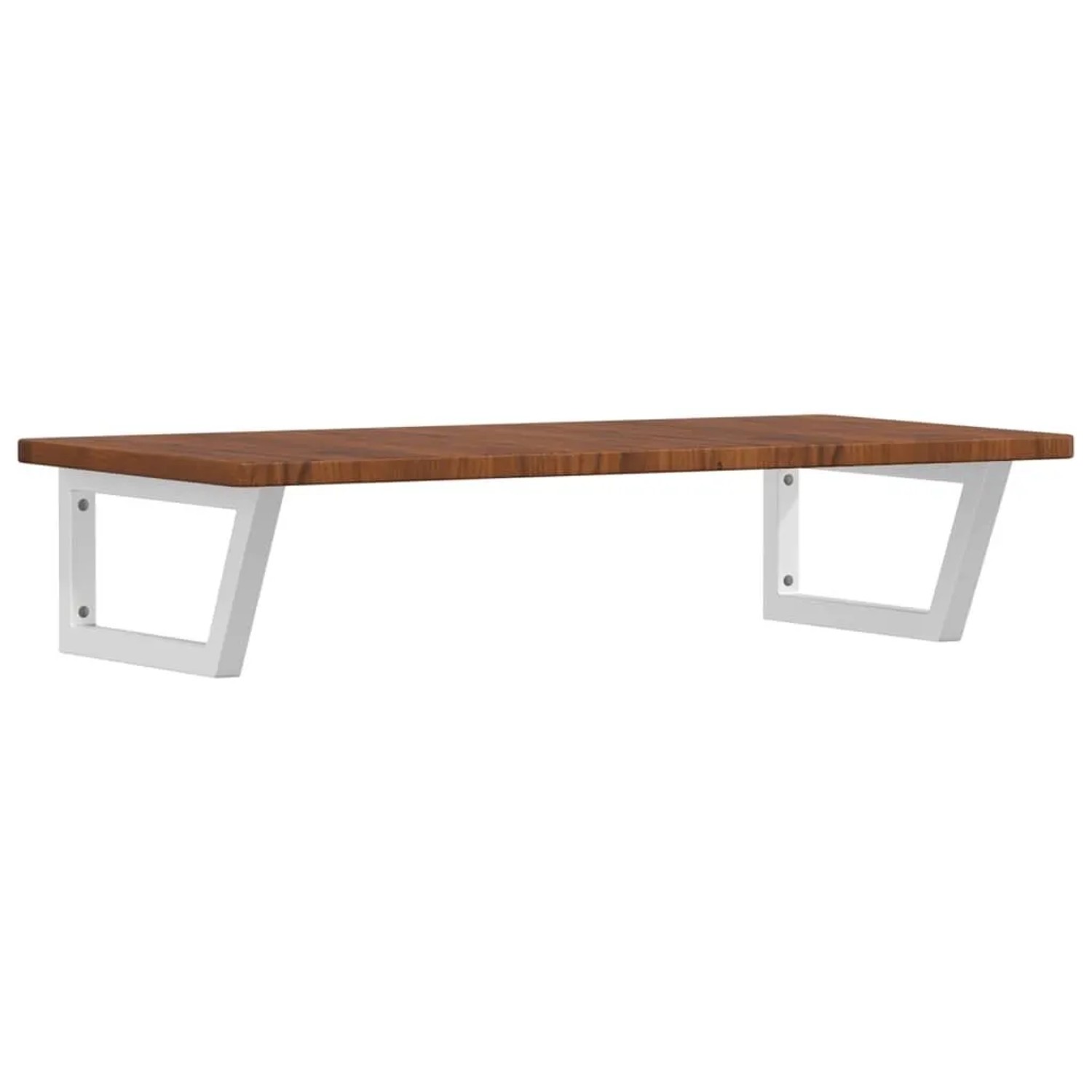 vidaXL Waschtischplatte mit Halterung Stahl und Massivholz Eiche 3302406