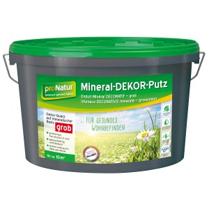 Eimer proNatur Mineral Dekorputz grob, geeignet für Putz, Beton und Mauerwerk.