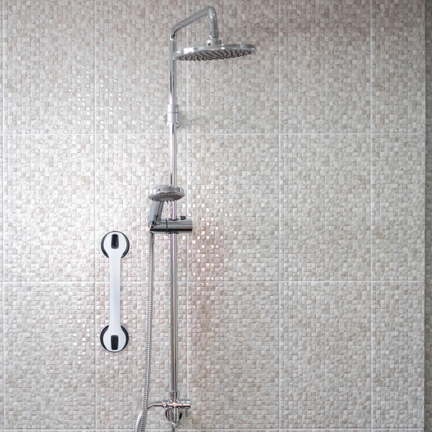 Relaxdays Haltegriff mit Saugnapf Kunststoff Weiß Belastbar 40 cm x 10 cm x 8,5 cm 0,25 kg_2