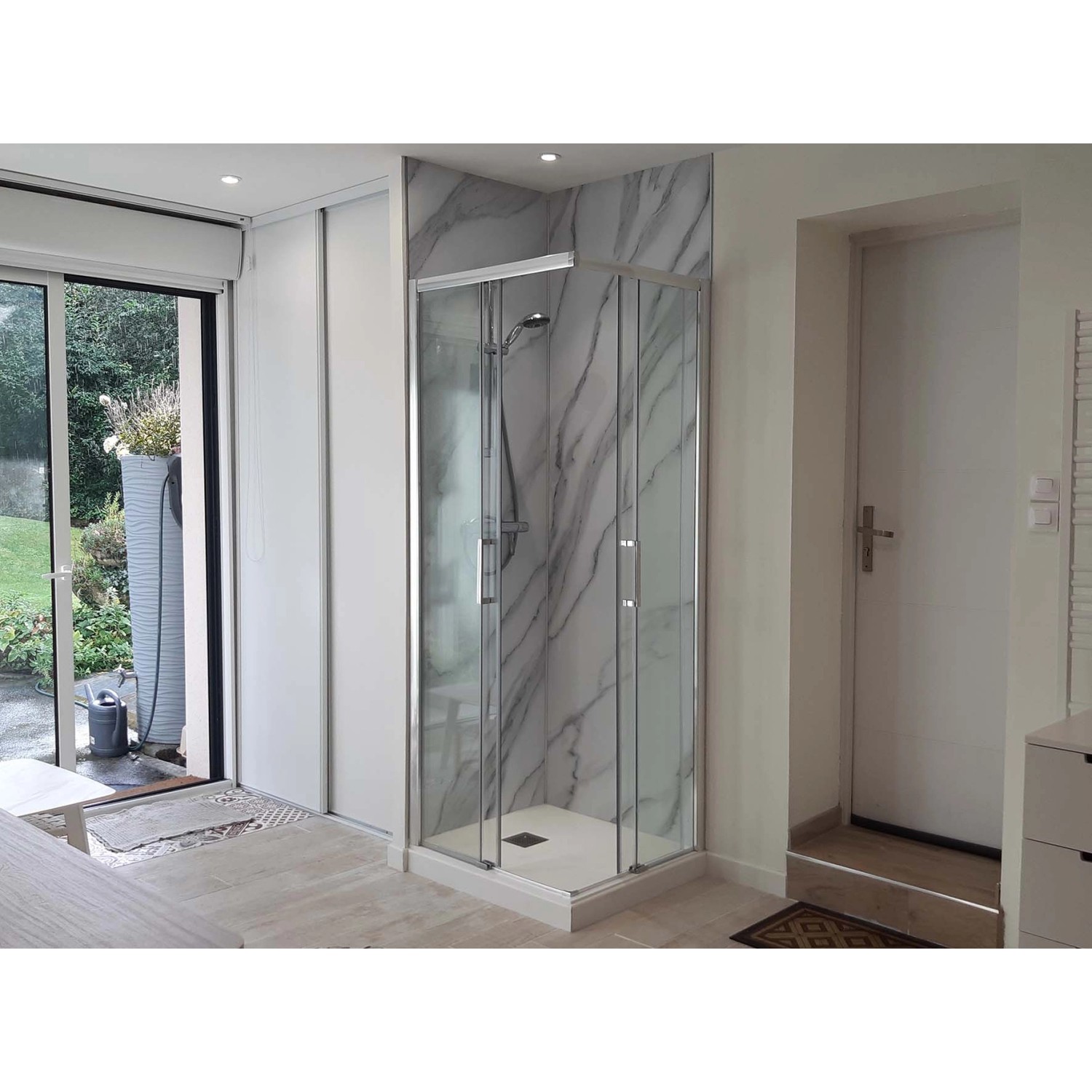 Frascio New Tecnology Duschkabine 90x120 mit Eckeinstieg und transparentem Glas.