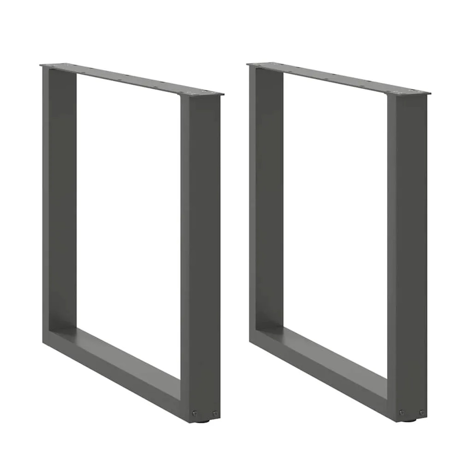 vidaXL Esstischbeine U-Form 2 Stk Anthrazit 90x72-73 cm Stahl 4013194