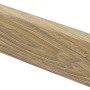 Sockelleiste in Eiche, 50x18 mm, Länge 2600 mm, MDF-Material.