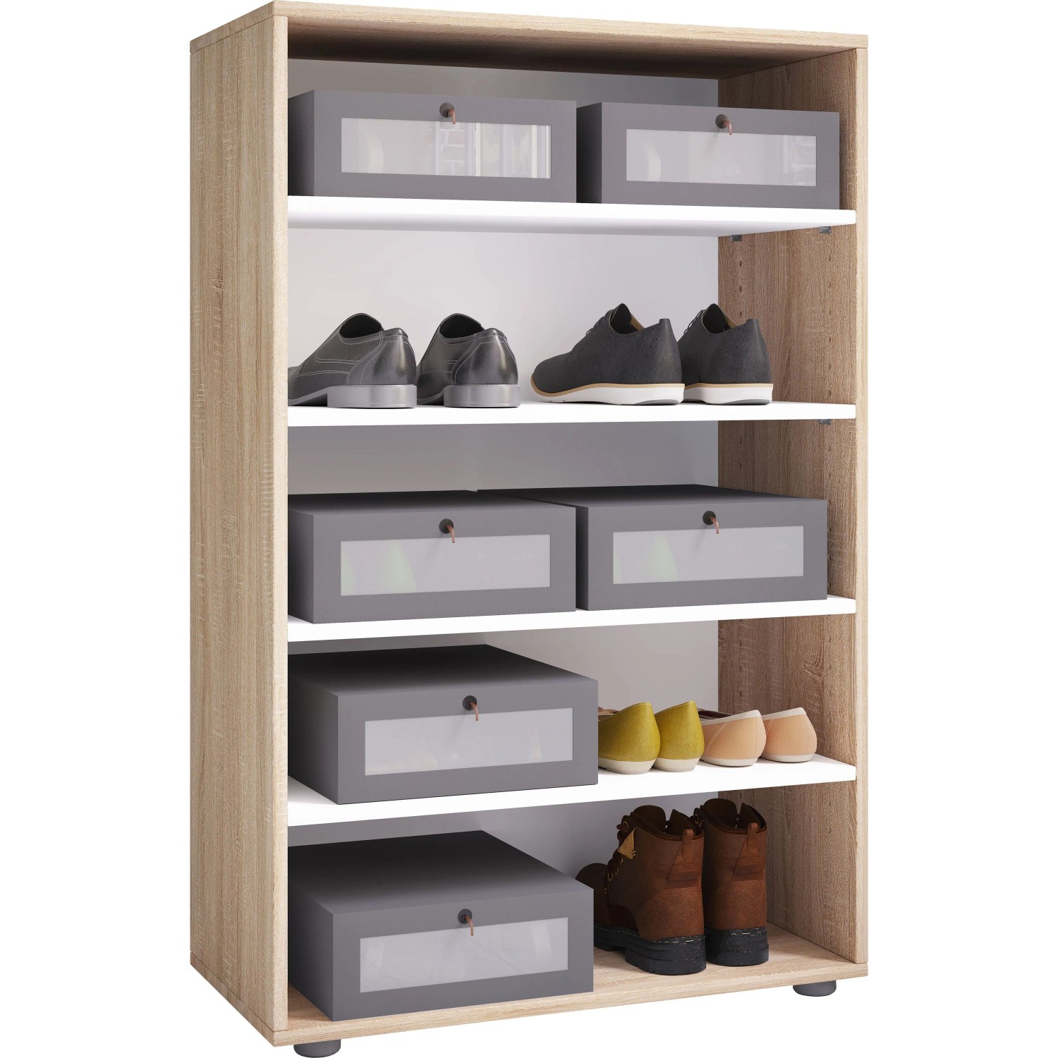 VCM Schuhschrank Lona Sonoma-Eiche