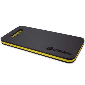 Gelbes Gorando Premium Kniekissen/Sitzkissen (44x22cm) für Garten, Haus und Werkstatt.