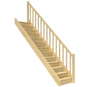 Dolle Raumspartreppe Paris Gerade Setzstufe Fichte Rechteckstabgeländer FSC®