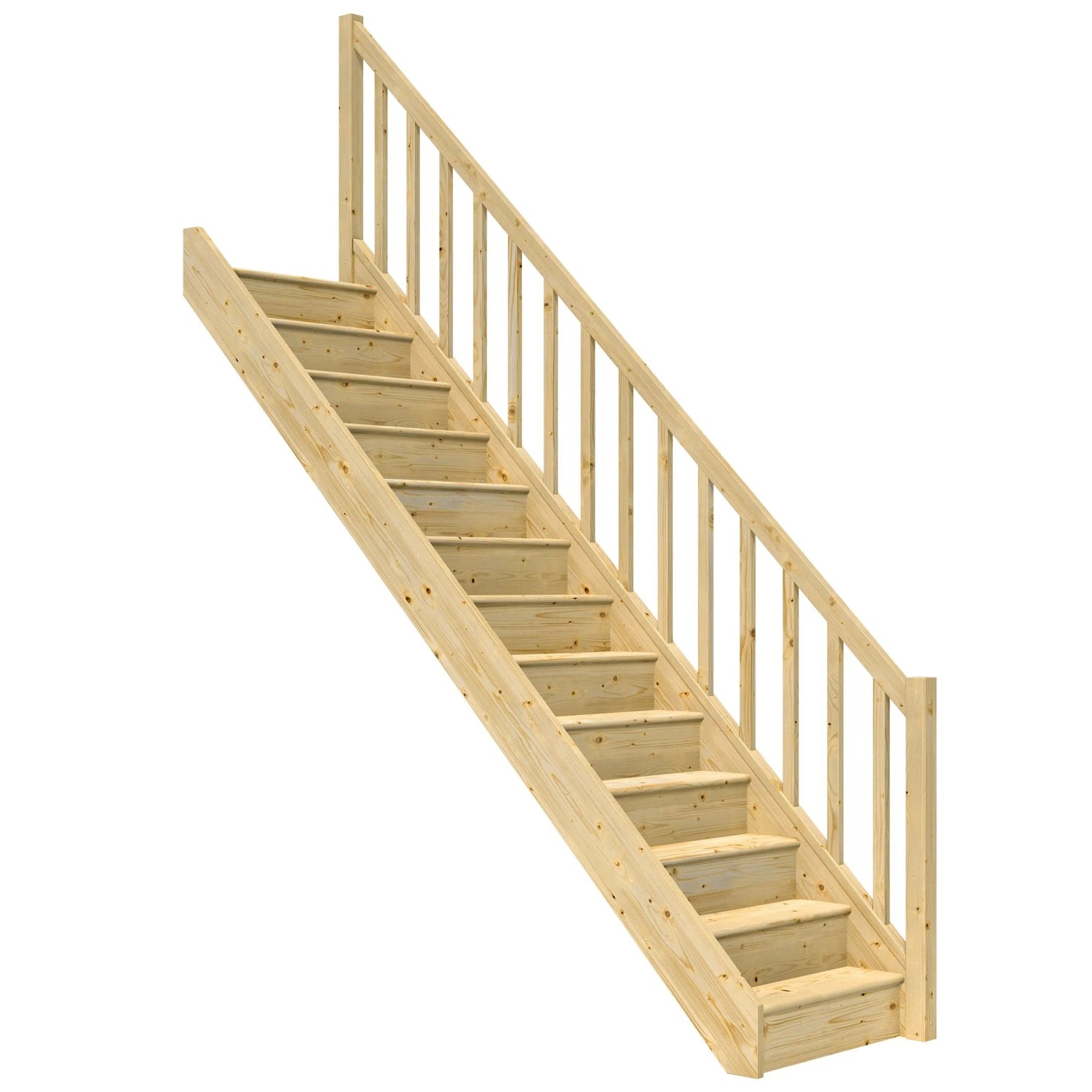 Dolle Raumspartreppe Paris Gerade Setzstufe Fichte Rechteckstabgeländer FSC günstig online kaufen