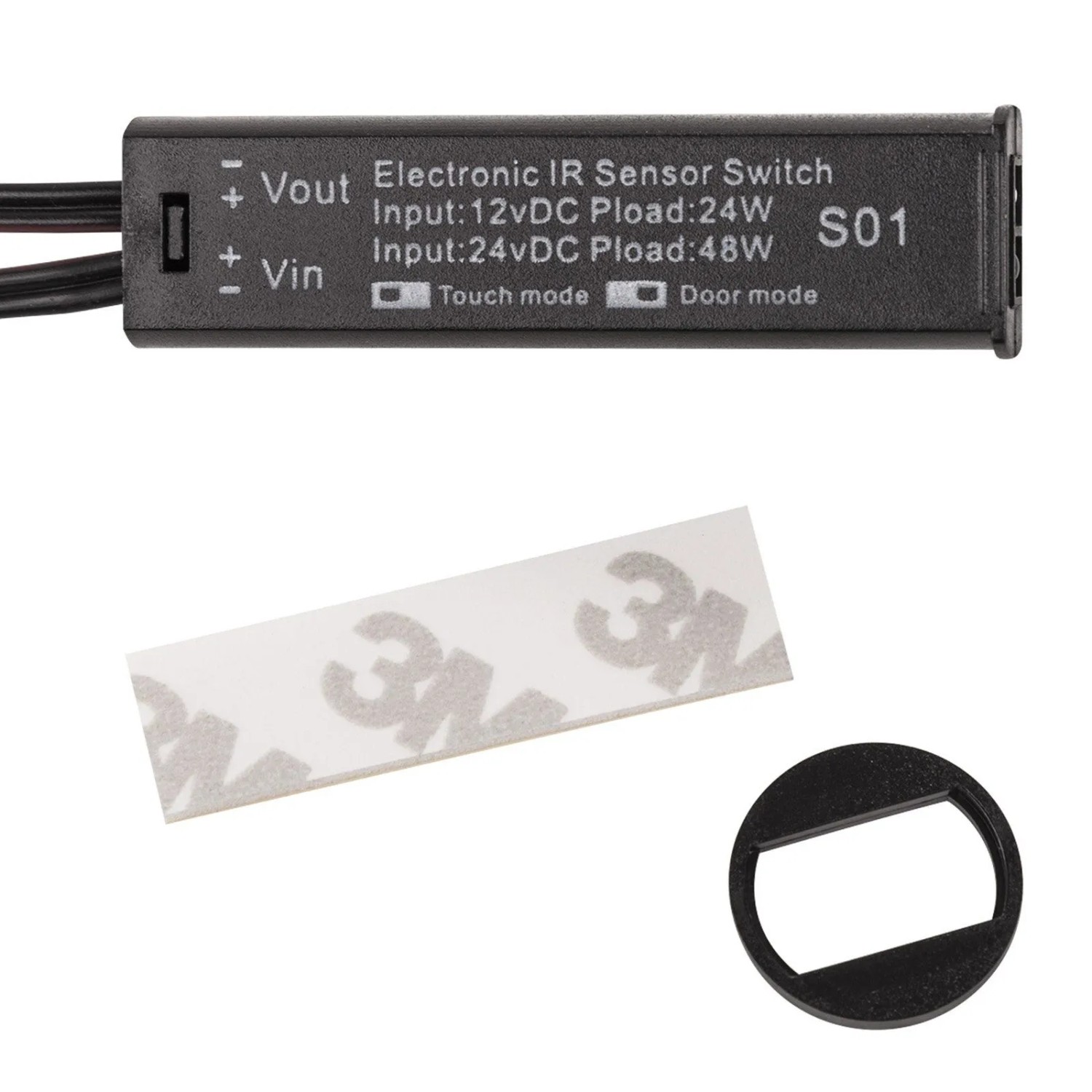 SOTECH Einbausensor SO1 Schwarz mit 2 Schaltfunktionen für Türbewegung Handbewegung