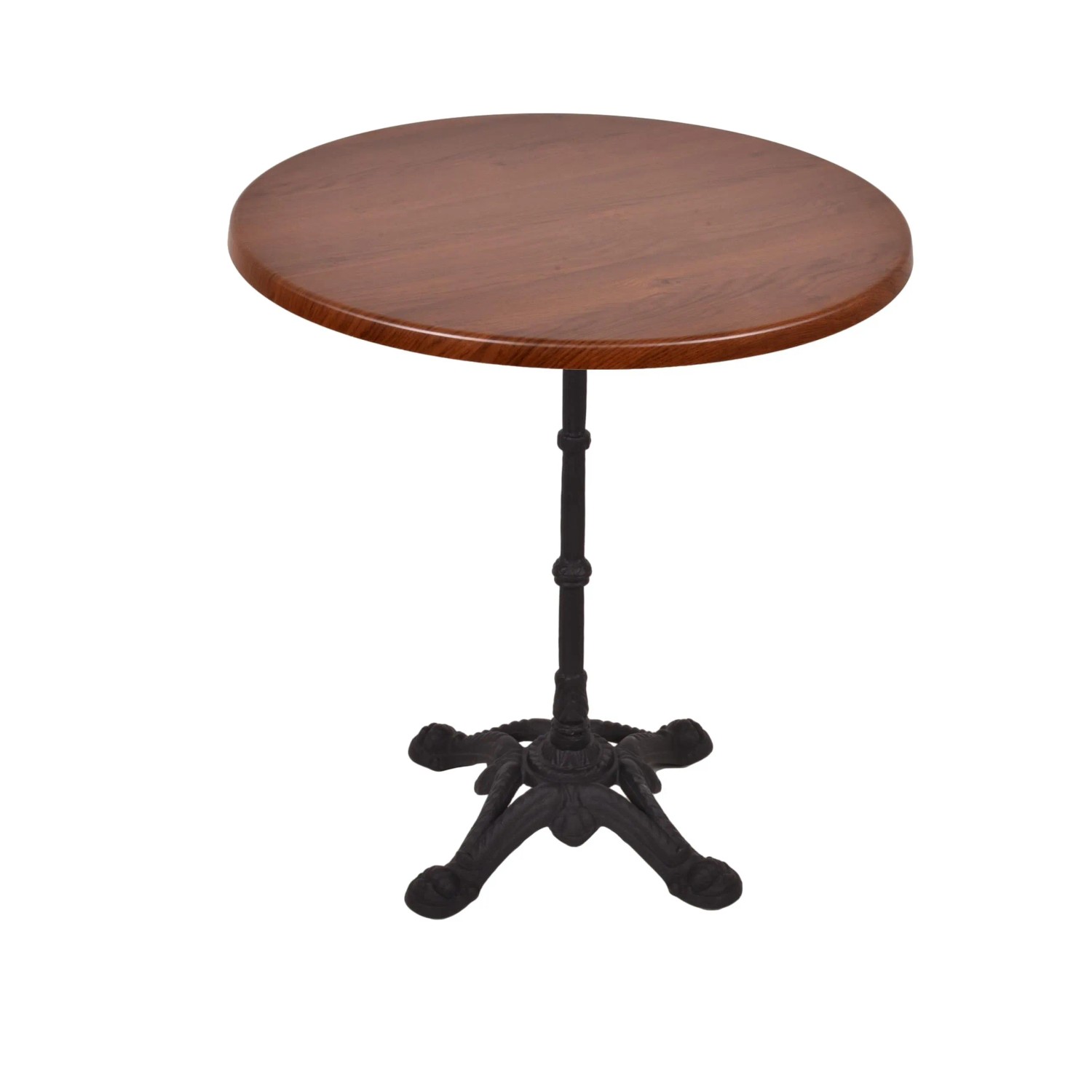 DELUKE Bistrotisch KOLLIN Ø70cm Rund Dunkelbraun Holz Cafétisch Bartisch Gartentisch Outdoor-Esstisch