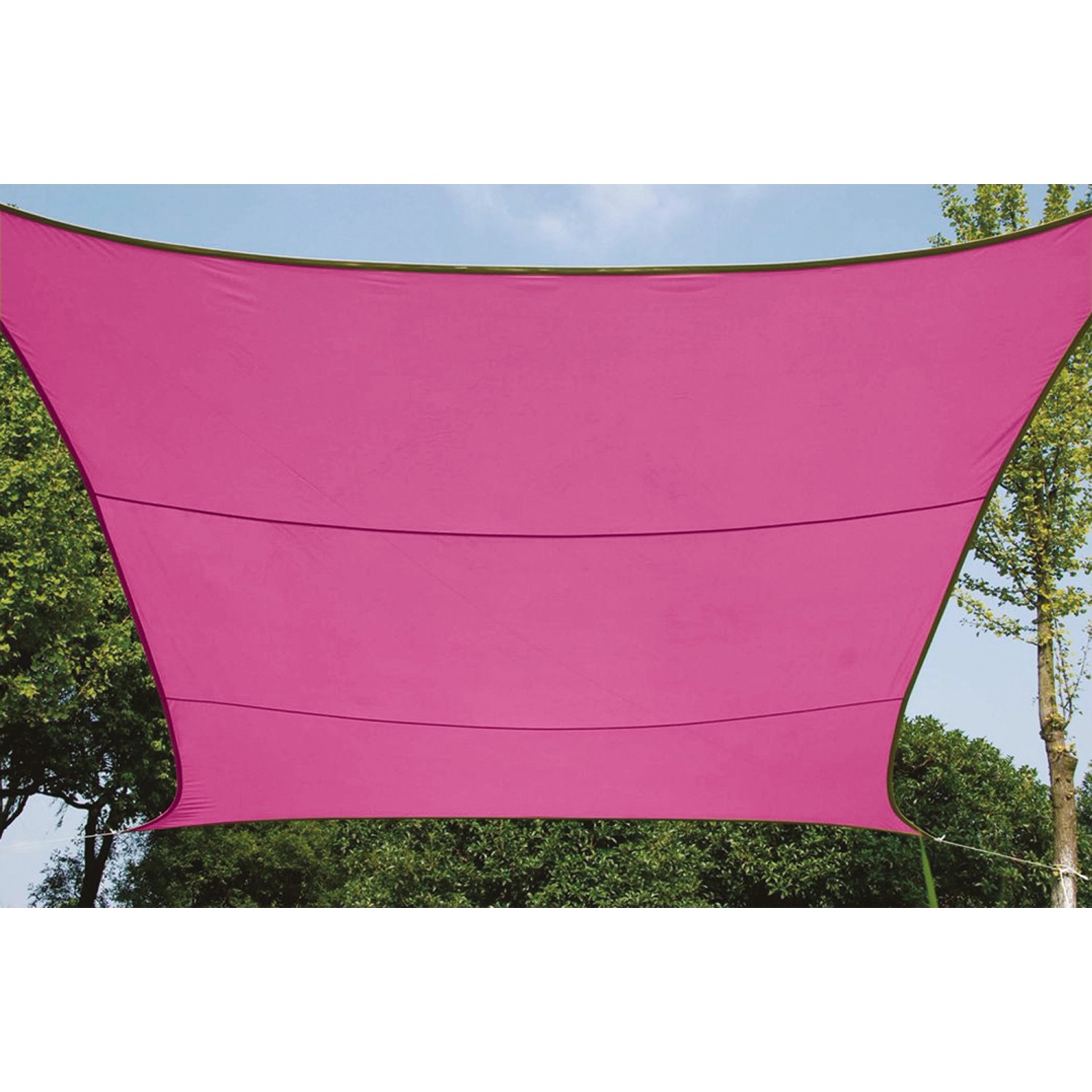 Perel Sonnensegel rechteckig 4 x 3 m Fuchsia günstig online kaufen