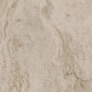 Bodenfliese Feinsteinzeug Travertino, 60x60 cm, matte Steinoptik für Innenräume.