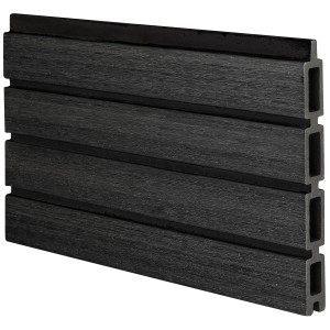 GartenLand Musterstück WPC Zaun Set Shadowline Deep Black 20 cm