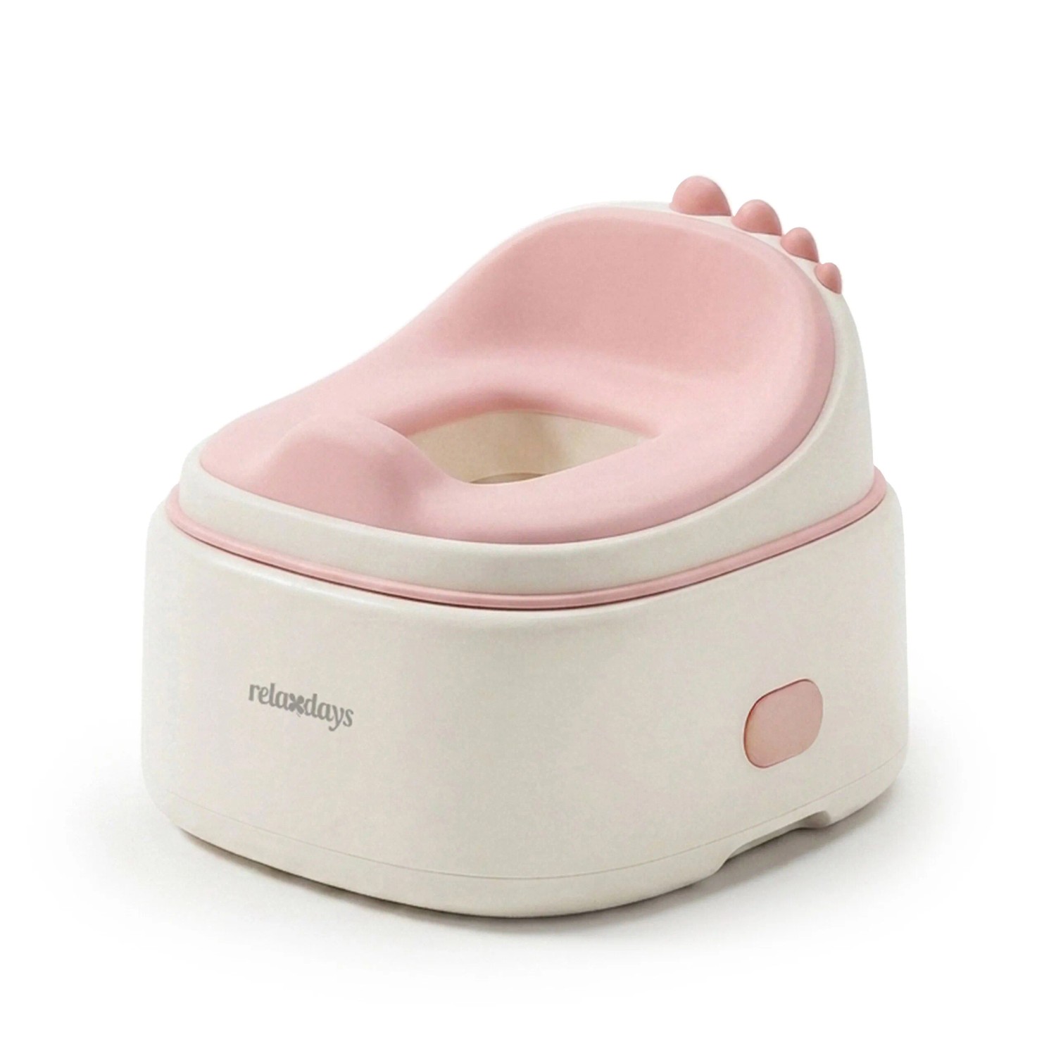 Relaxdays Kindertöpfchen Kunststoff Rosa 4-in-1 mit Deckel mit Spritzschutz Rutschfest 30 cm x 36,5 cm x 33,5 cm