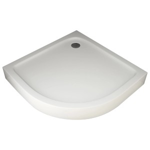 Weiße Aurlane Runddusche Silver Line 90x90 cm mit Ablauf, geeignet für moderne Badezimmer.